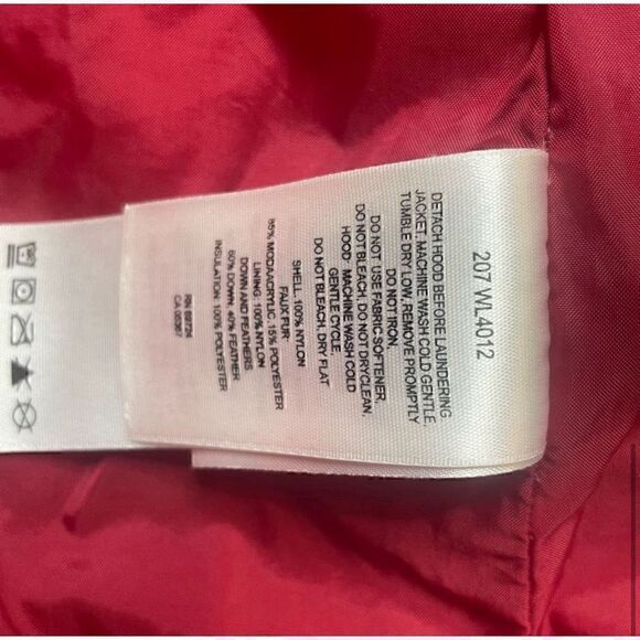 Columbia Down Feather XCO Womens Jacket Size Small Red Puffer Detachable Hoodie - Picture 8 of 14
